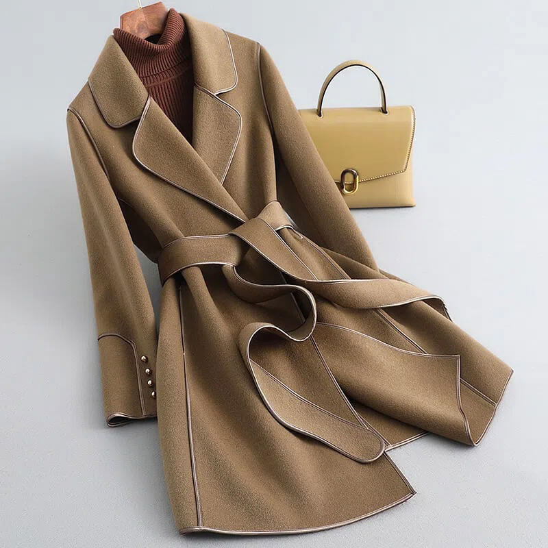 Trench Coat Women's Tailored Fit with Belt | L&S - 2 - London-stylehouse.com