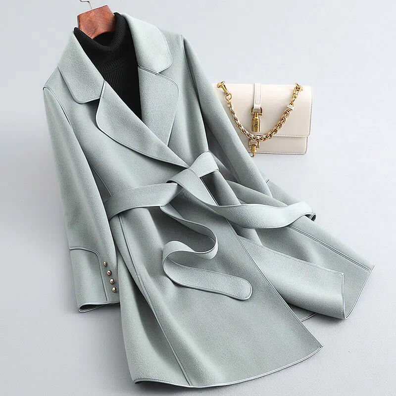 Trench Coat Women's Tailored Fit with Belt | L&S - 4 - London-stylehouse.com