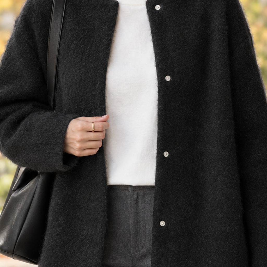 Women's Cardigan with Relaxed Fit and Button Closure - 2 - London-stylehouse.com