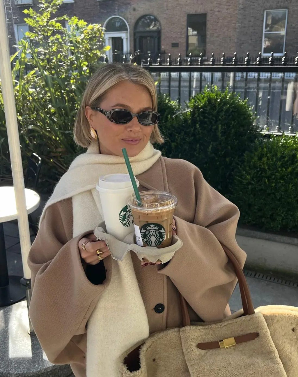 Women's Oversized Coat with Stylish Button Fastening - 7 - London-stylehouse.com