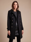 Women's Double-Breasted Coat with Elegant Button Details - 2 - London-stylehouse.com