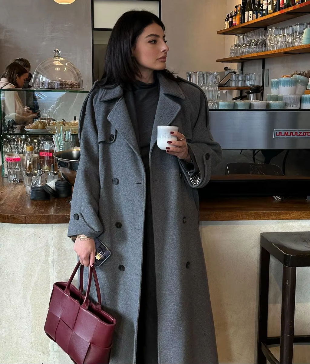 Women's Longline Trench Coat with Belted Waist - 11 - London-stylehouse.com