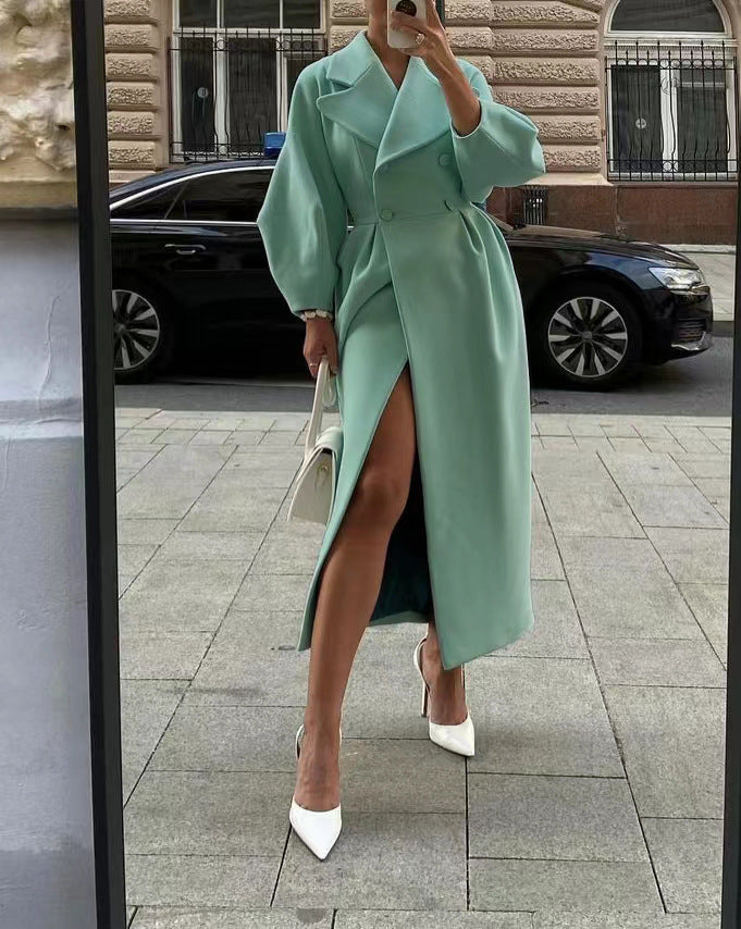 Trench Coat Women's Tailored Fit with Elegant Double-Breasted Design - 2 - London-stylehouse.com