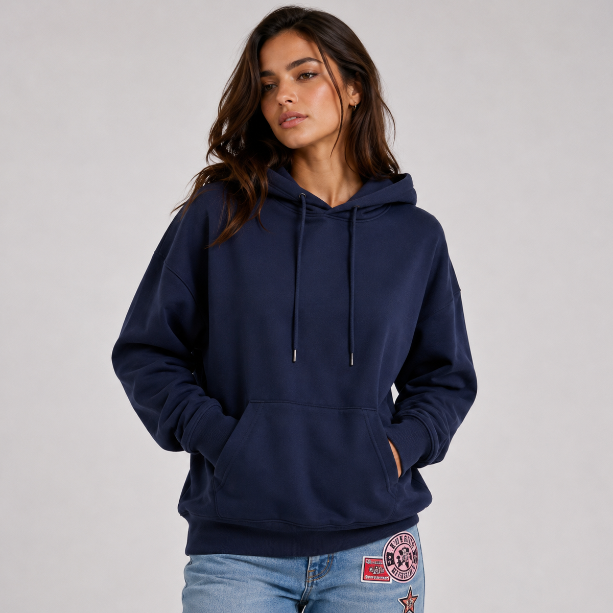 Casual Women's Hoodie with Eye-Catching Star Print - 2 - London-stylehouse.com