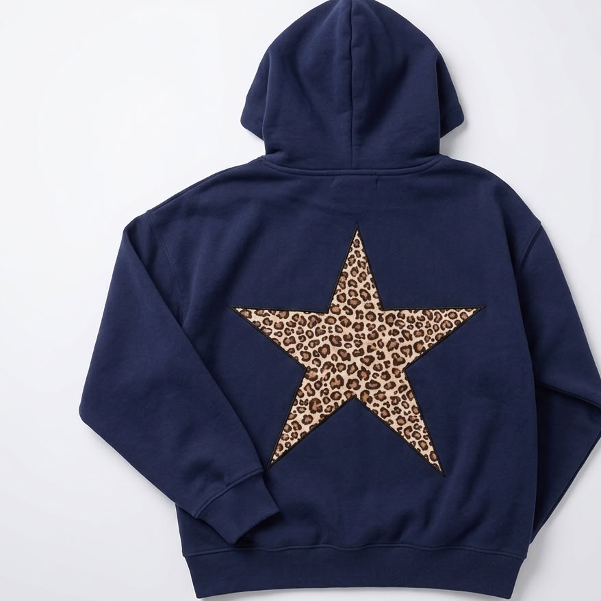 Casual Women's Hoodie with Eye-Catching Star Print - 6 - London-stylehouse.com