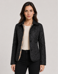 Women's Quilted Jacket with Tailored Fit and Classic Collar - 2 - London-stylehouse.com