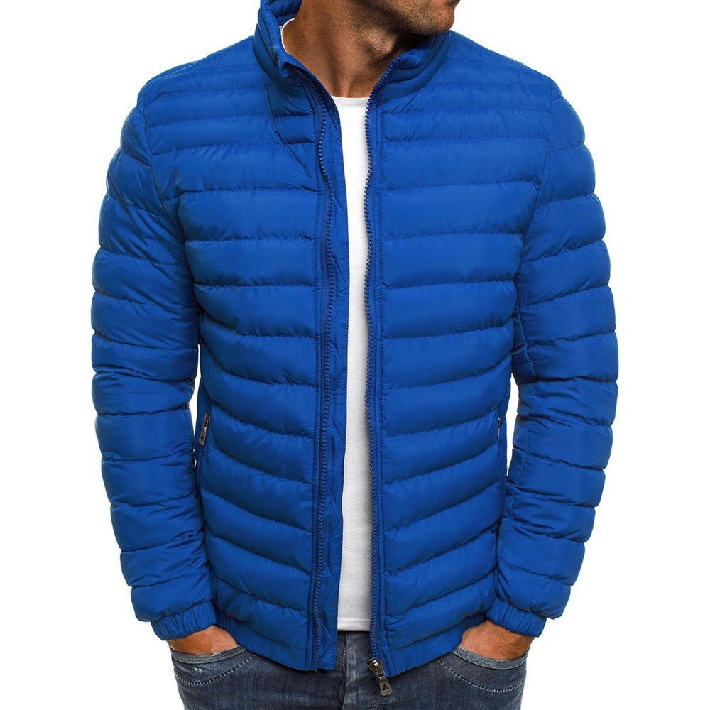 Men's Insulated Jacket with High Collar and Stylish Padding - 8 - London-stylehouse.com