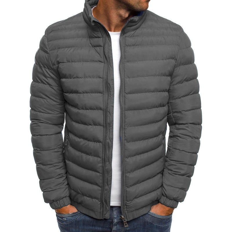 Men's Insulated Jacket with High Collar and Stylish Padding - 11 - London-stylehouse.com