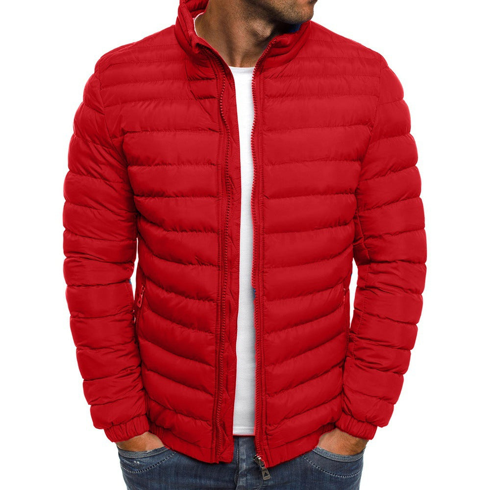 Men's Insulated Jacket with High Collar and Stylish Padding - 12 - London-stylehouse.com