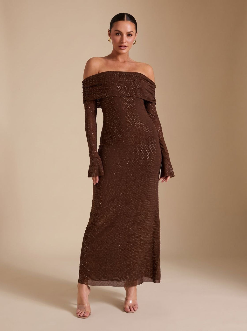 Maxi Dress Women's Off-Shoulder Fit with Elegant Detailing - 1 - London-stylehouse.com