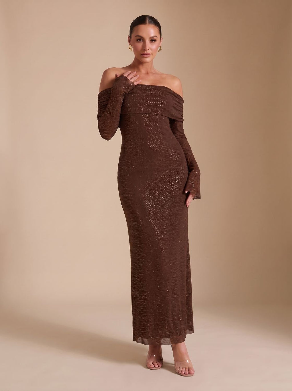 Maxi Dress Women's Off-Shoulder Fit with Elegant Detailing - 2 - London-stylehouse.com