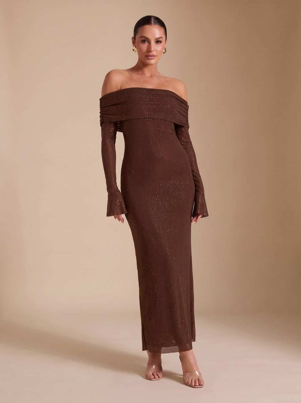 Maxi Dress Women's Off-Shoulder Fit with Elegant Detailing - 9 - London-stylehouse.com