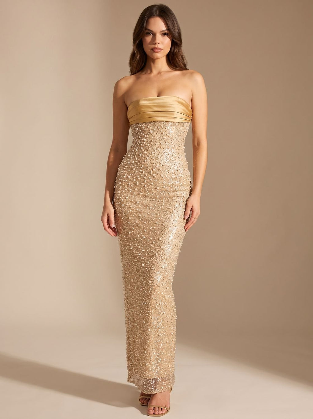 Maxi Dress for Women with Flattering Fit and Striking Sequins - 1 - London-stylehouse.com