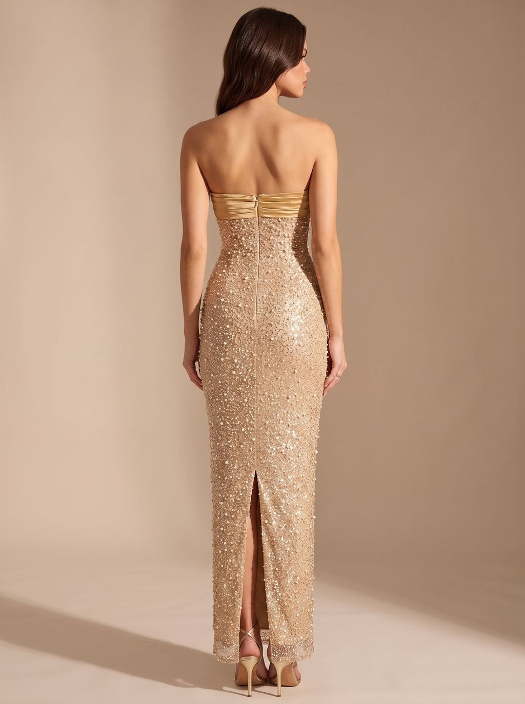 Maxi Dress for Women with Flattering Fit and Striking Sequins - 2 - London-stylehouse.com