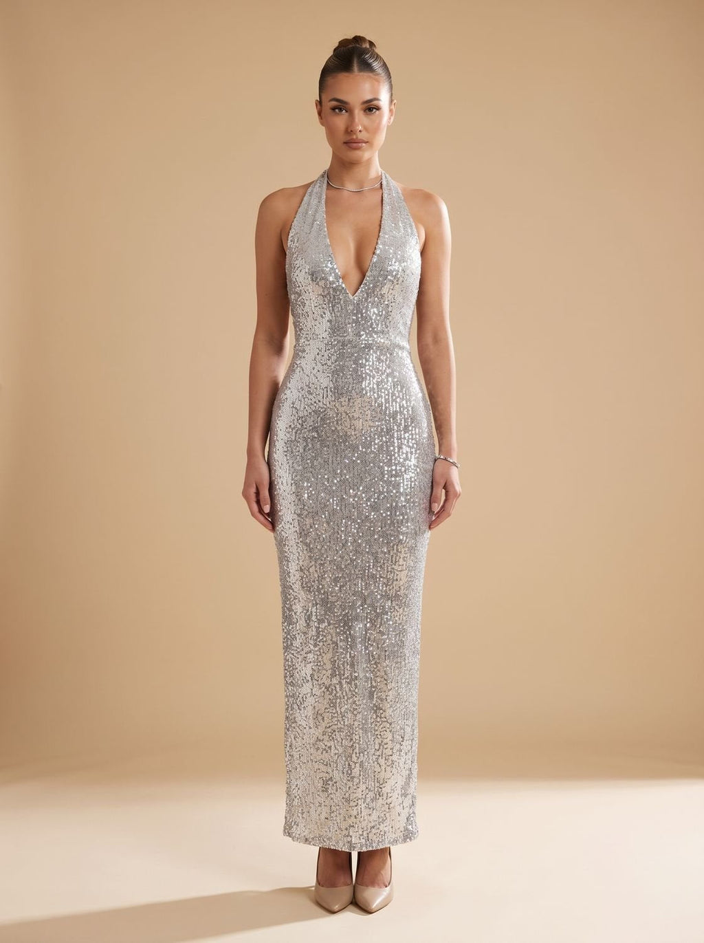 Maxi Dress for Women - Figure-Hugging Fit with Dazzling Sequins - 4 - London-stylehouse.com