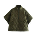 Women's Quilted Jacket with Oversized Fit and High Collar - 6 - London-stylehouse.com