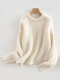 Women's Pullover with Relaxed Fit and Soft Texture - 1 - London-stylehouse.com