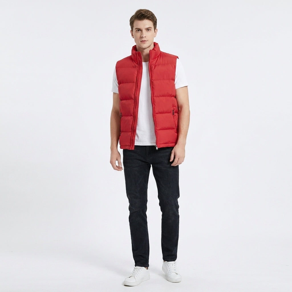 Puffer Vest for Men - Casual Fit with High Collar - 4 - London-stylehouse.com
