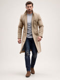 Long Coat for Men | Tailored Fit with Chic Details - 1 - London-stylehouse.com