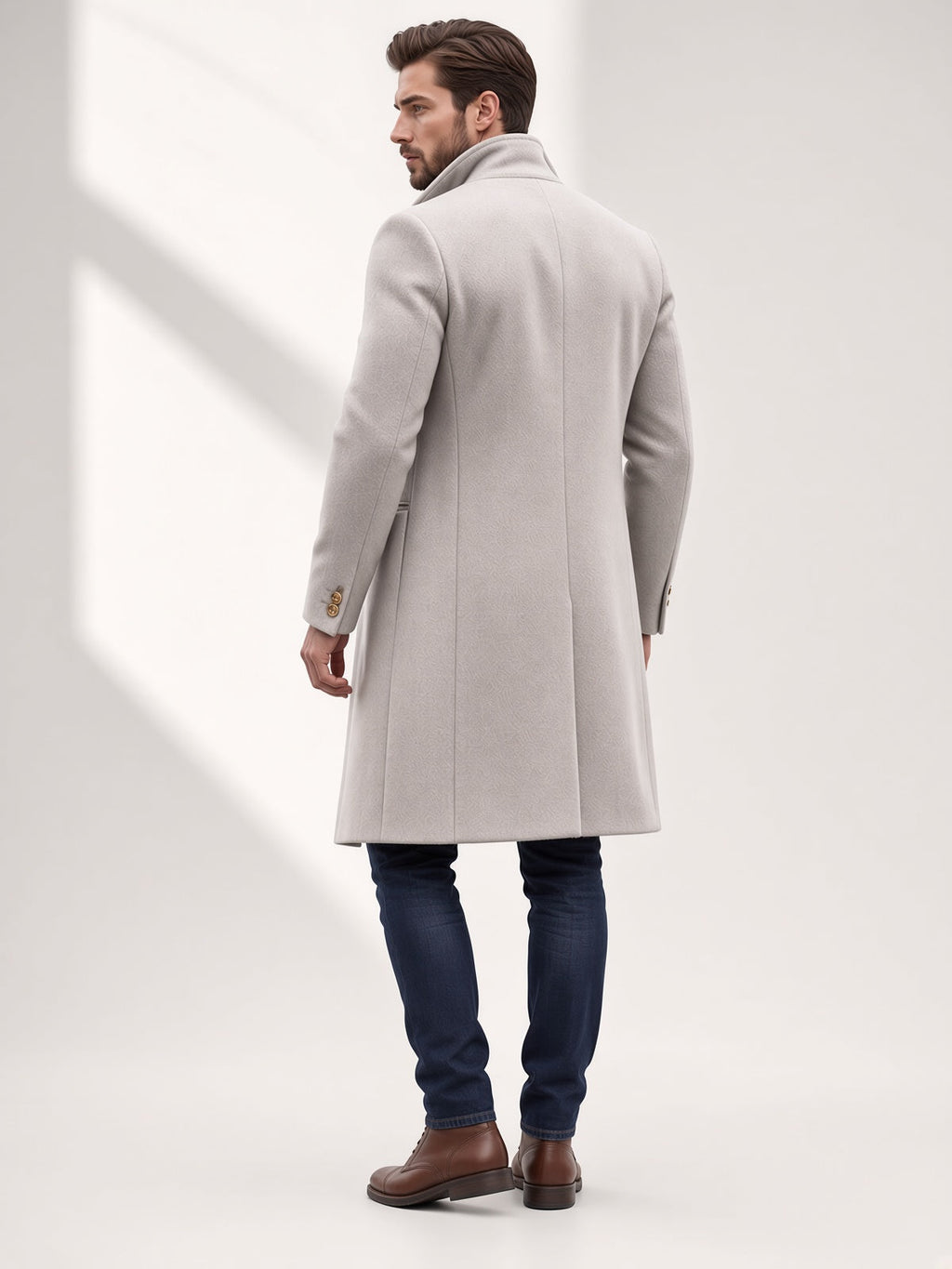 Long Coat for Men | Tailored Fit with Chic Details - 6 - London-stylehouse.com