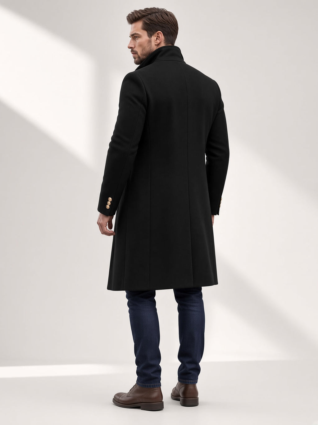 Long Coat for Men | Tailored Fit with Chic Details - 9 - London-stylehouse.com