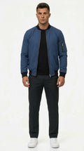 Bomber Jacket Men's Tailored Fit with Functional Sleeve Pocket - 1 - London-stylehouse.com