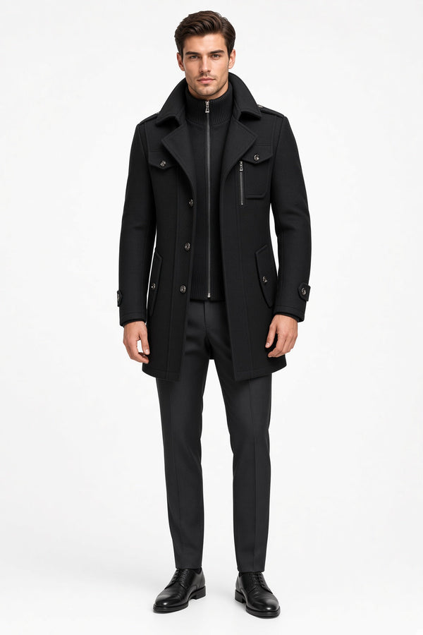 Men's Premium Winter Coat with Elevated Collar and Functional Pockets - 1 - London-stylehouse.com