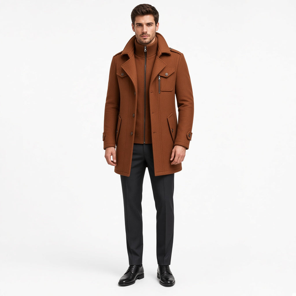 Men's Premium Winter Coat with Elevated Collar and Functional Pockets - 3 - London-stylehouse.com