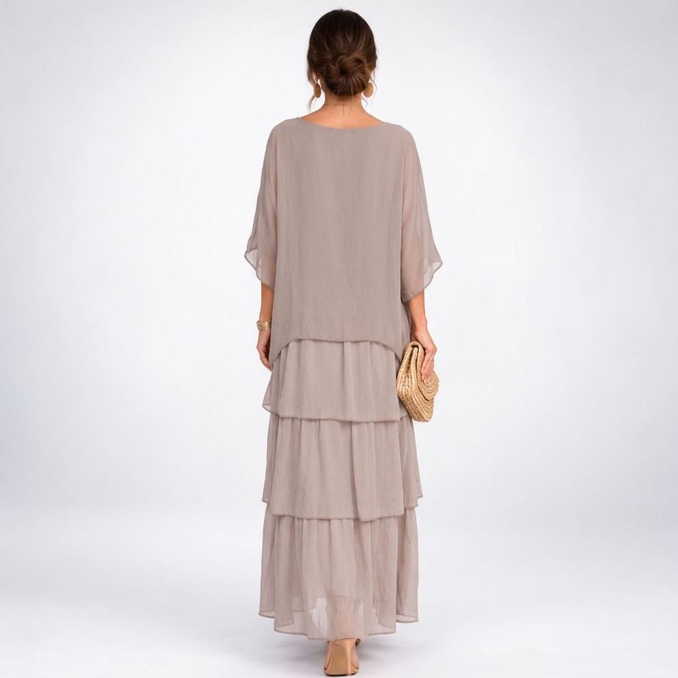 Maxi Dress Women with Tiered Design and Flattering Fit - 2 - London-stylehouse.com