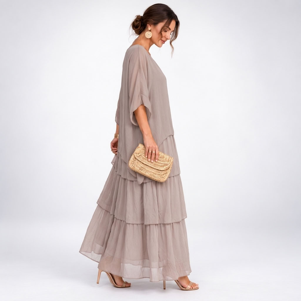 Maxi Dress Women with Tiered Design and Flattering Fit - 3 - London-stylehouse.com