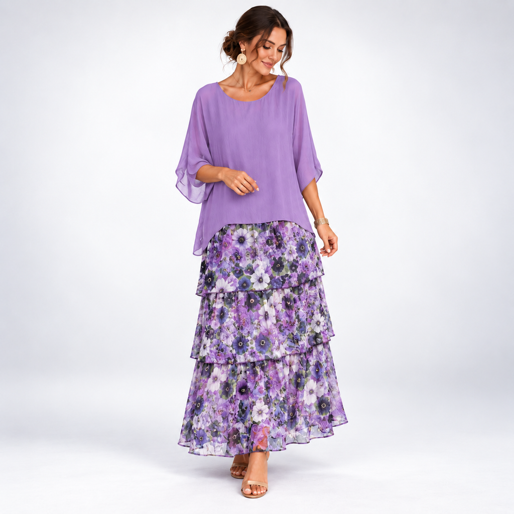 Maxi Dress Women with Tiered Design and Flattering Fit - 10 - London-stylehouse.com