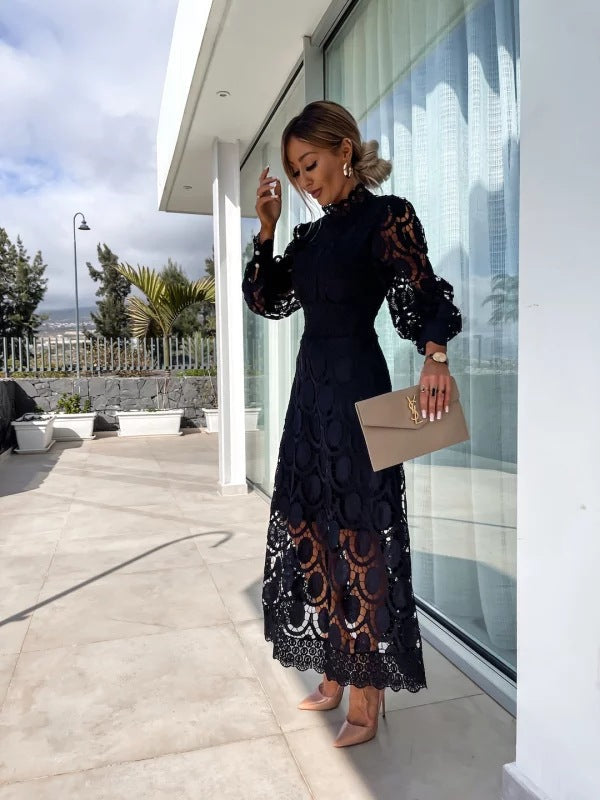 Evening Dress for Women with Elegant Long Sleeves and Flattering A-Line Cut - 2 - London-stylehouse.com