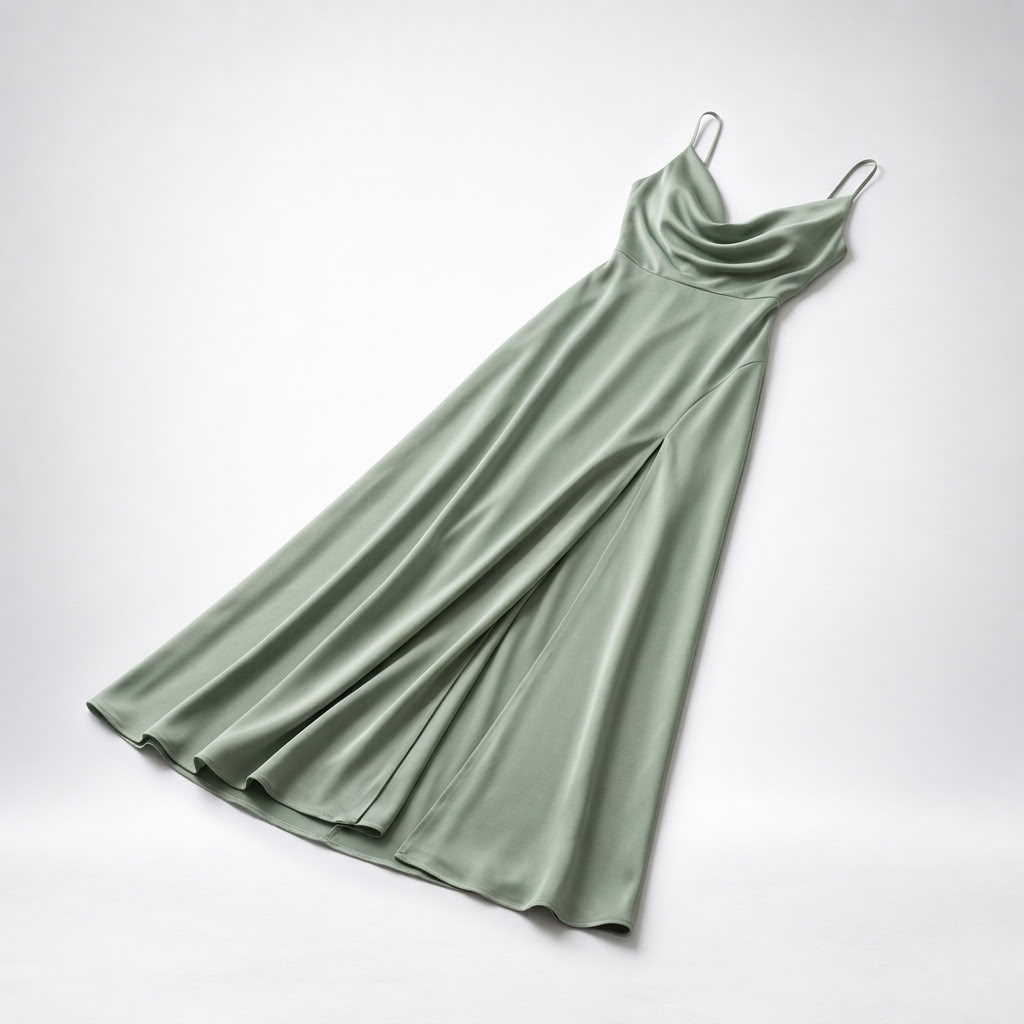 Maxi Dress Women's Draped Silhouette with Side Slit - 4 - London-stylehouse.com
