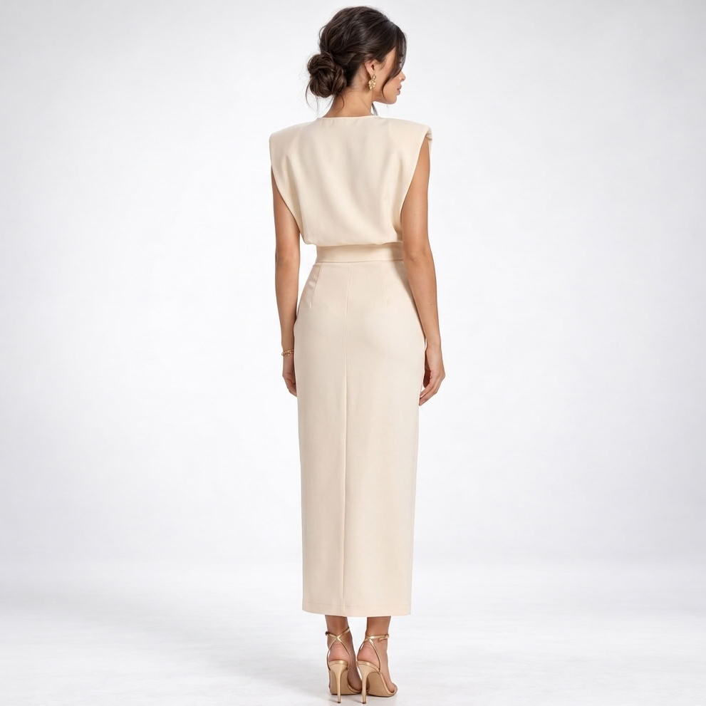 Maxi Dress for Women with Elegant Sleeveless Design and Side Slit - 2 - London-stylehouse.com