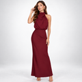 Maxi Dress for Women with Halter Neck and Flattering Fit - 1 - London-stylehouse.com