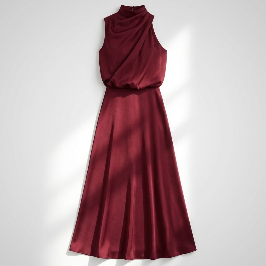 Maxi Dress for Women with Halter Neck and Flattering Fit - 4 - London-stylehouse.com