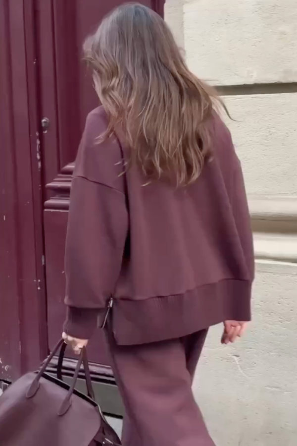 Women's Relaxed Jumper and Trousers Set with Chic Detailing - 3 - London-stylehouse.com
