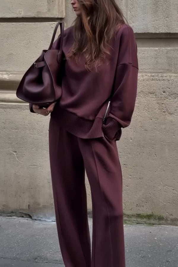 Women's Relaxed Jumper and Trousers Set with Chic Detailing - 5 - London-stylehouse.com