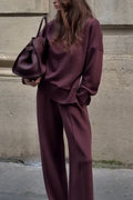 Women's Relaxed Jumper and Trousers Set with Chic Detailing - 5 - London-stylehouse.com