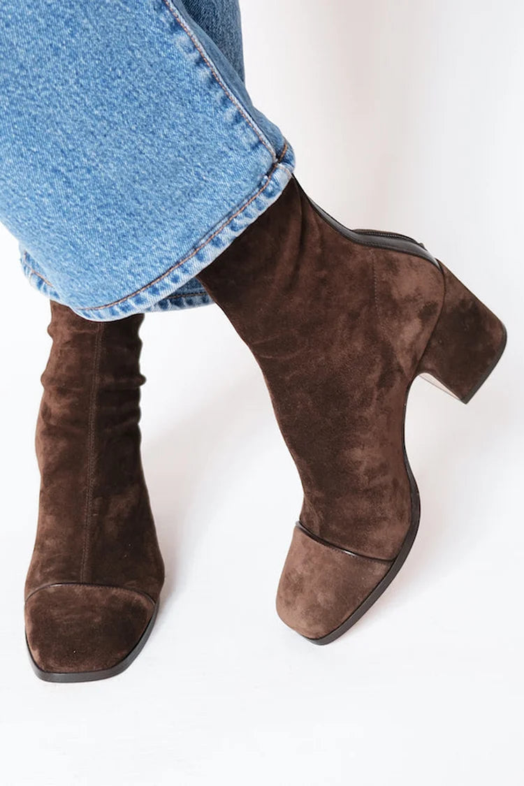 Ankle Boots for Women with Square Toe and Block Heel - 1 - London-stylehouse.com