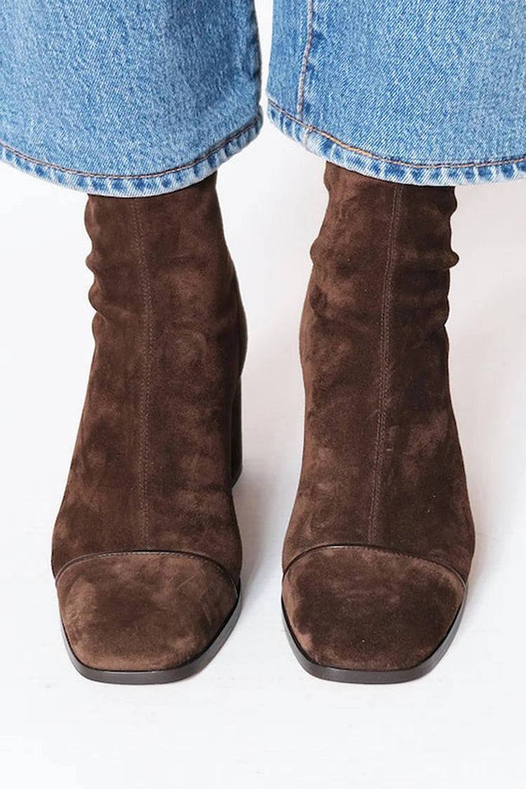 Ankle Boots for Women with Square Toe and Block Heel - 2 - London-stylehouse.com