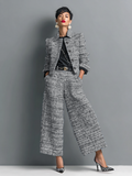 Tailored Women's Outfit with Structured Jacket and Wide-Leg Trousers - 1 - London-stylehouse.com