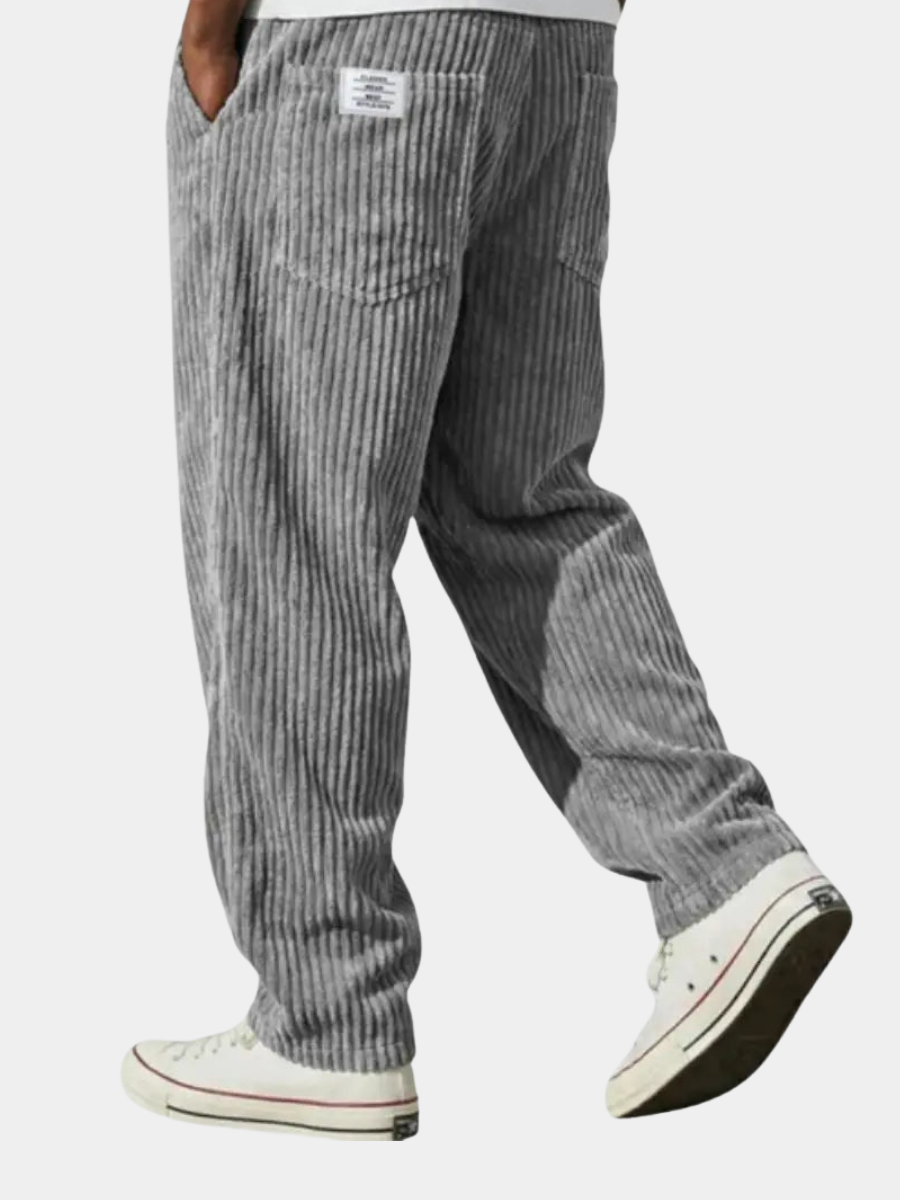Casual Trousers Women's Relaxed Fit Striped Design with Pockets - 1 - London-stylehouse.com