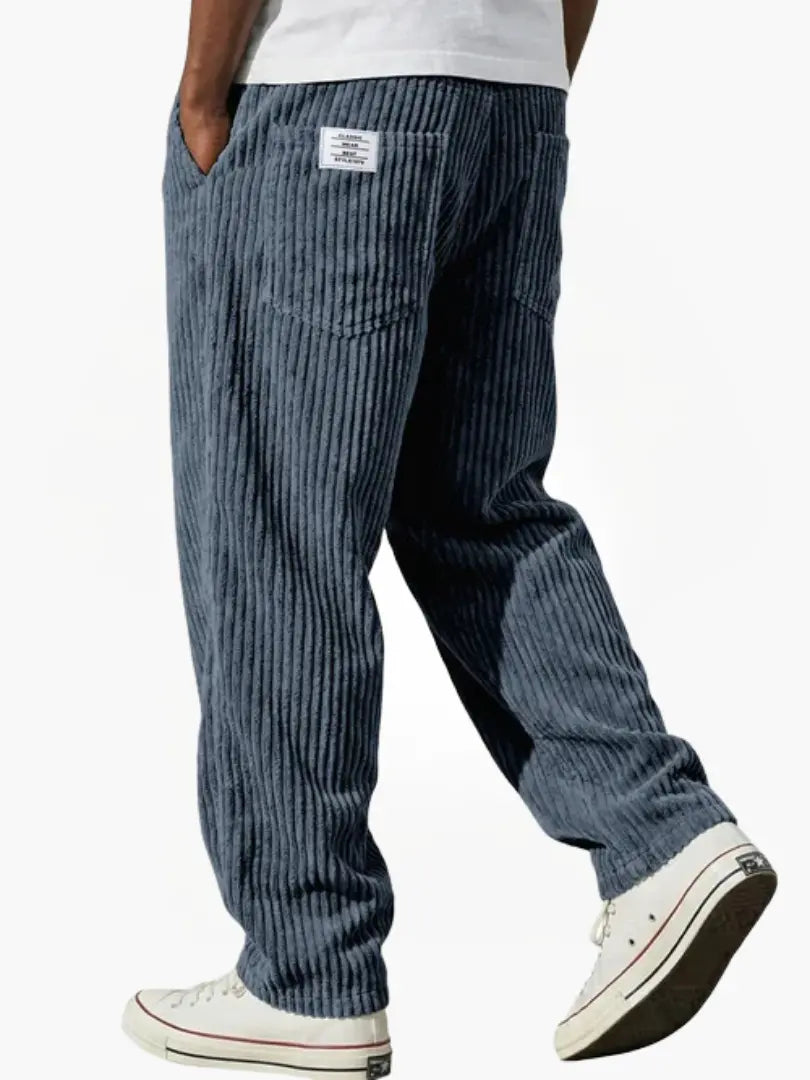 Casual Trousers Women's Relaxed Fit Striped Design with Pockets - 2 - London-stylehouse.com
