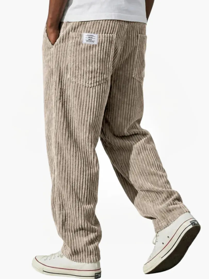 Casual Trousers Women's Relaxed Fit Striped Design with Pockets - 3 - London-stylehouse.com