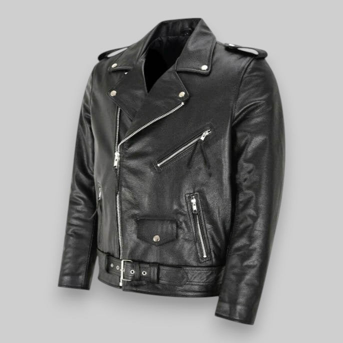 Biker Jacket Women's Fitted Design with Asymmetrical Zip and Pockets - 2 - London-stylehouse.com