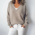Chic Women's Pullover with Relaxed Fit and V-Neck - 4 - London-stylehouse.com