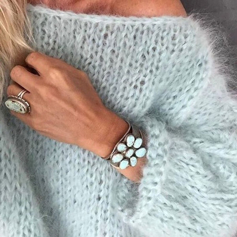 Women's Oversized Pullover – Off-Shoulder Style with Relaxed Fit - 3 - London-stylehouse.com