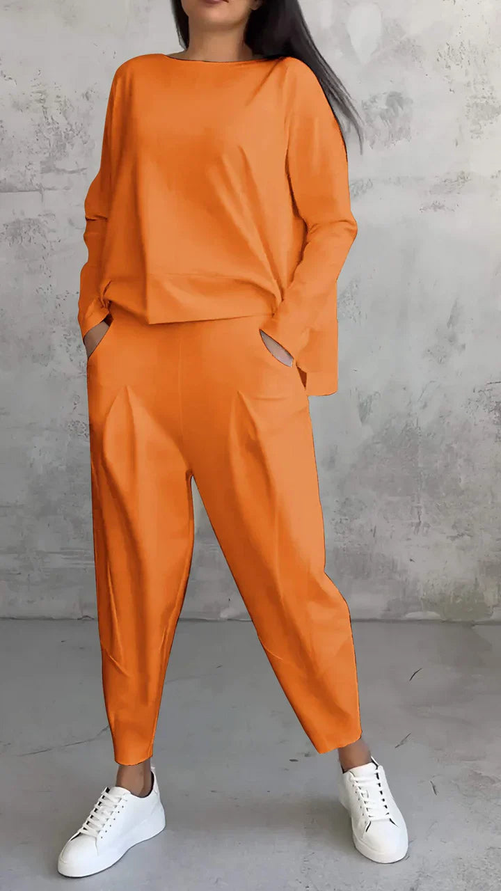 Casual Women's Two-Piece Outfit with Relaxed Fit and Long Sleeves - 5 - London-stylehouse.com