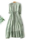 Maxi Dress for Women with Flattering Tie Waist and Ruffled Detail - 4 - London-stylehouse.com
